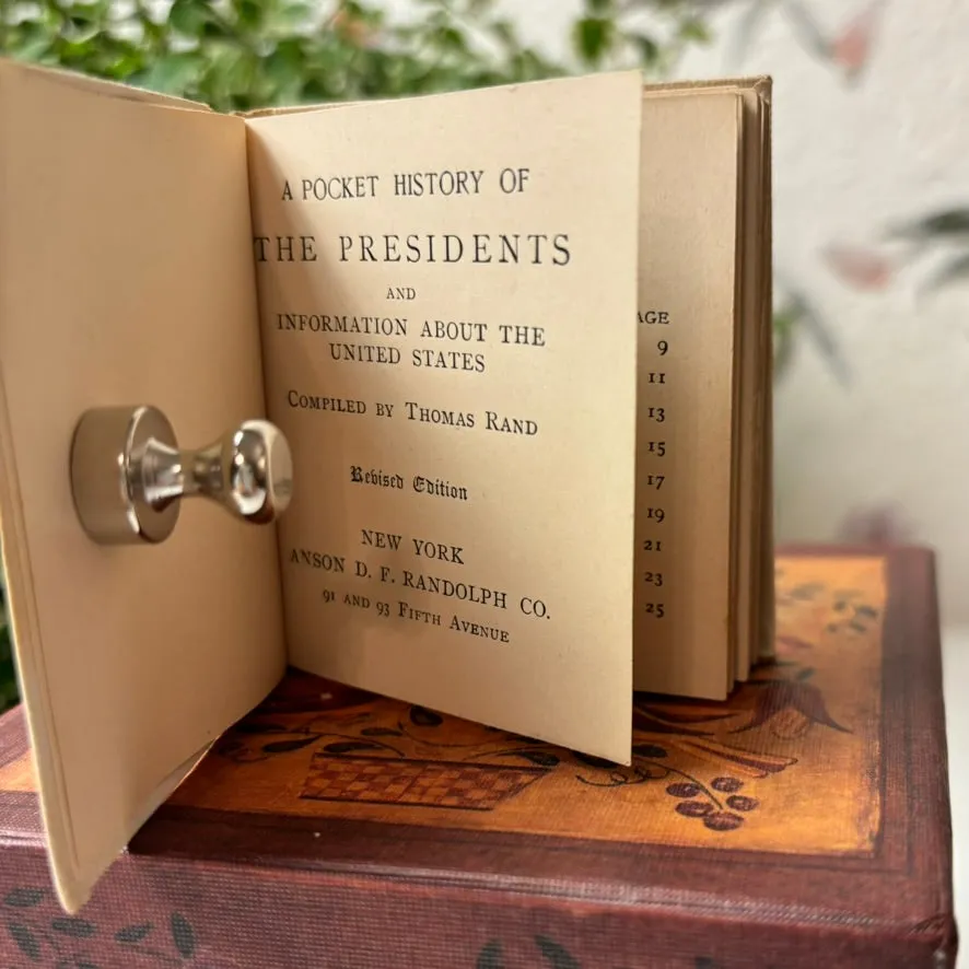 1897 Pocket History of the Presidents of The United States