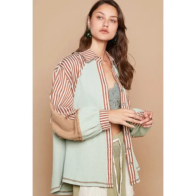 At Sea Button Up