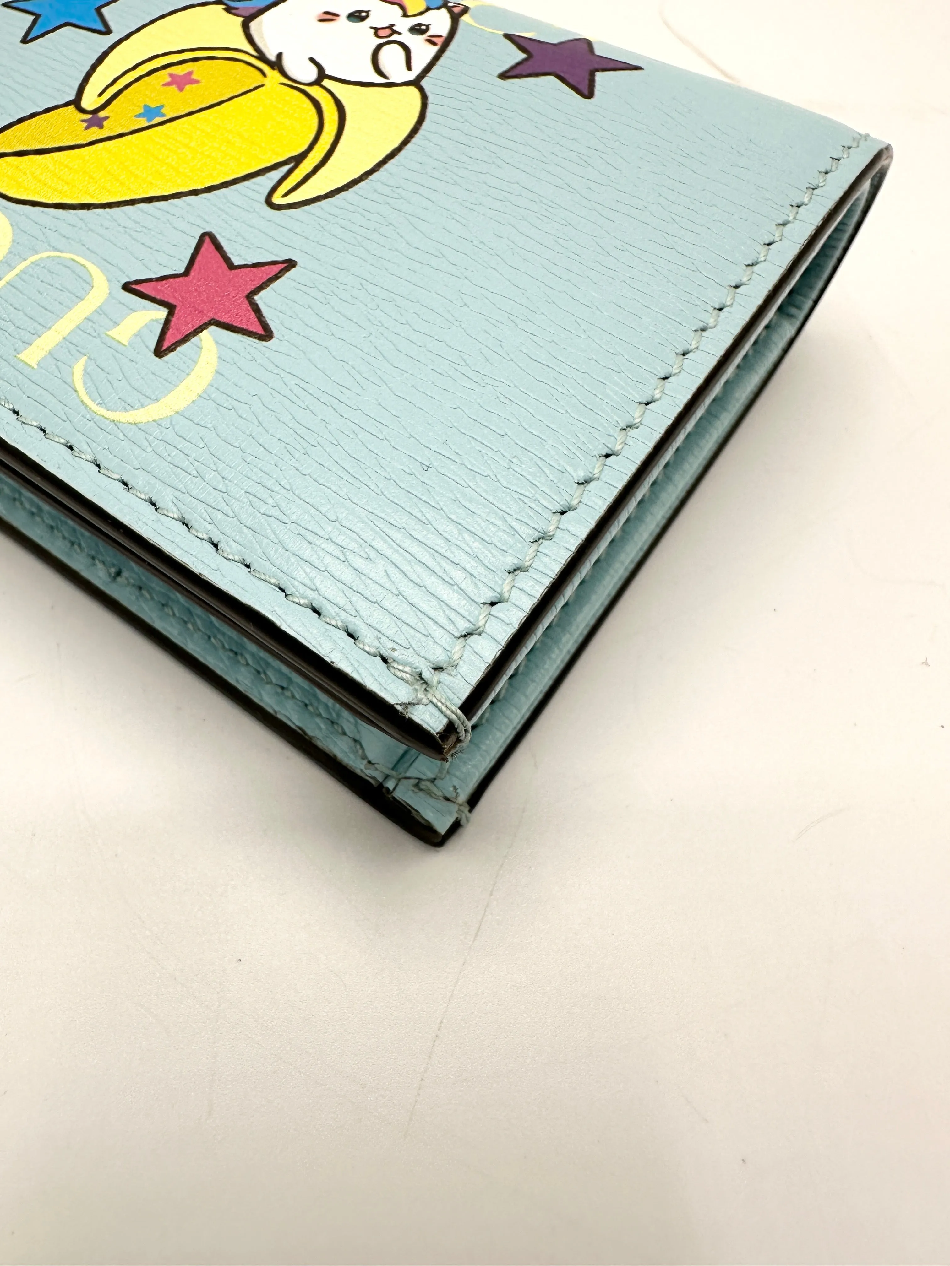 Blue Kittycorn Compact Wallet