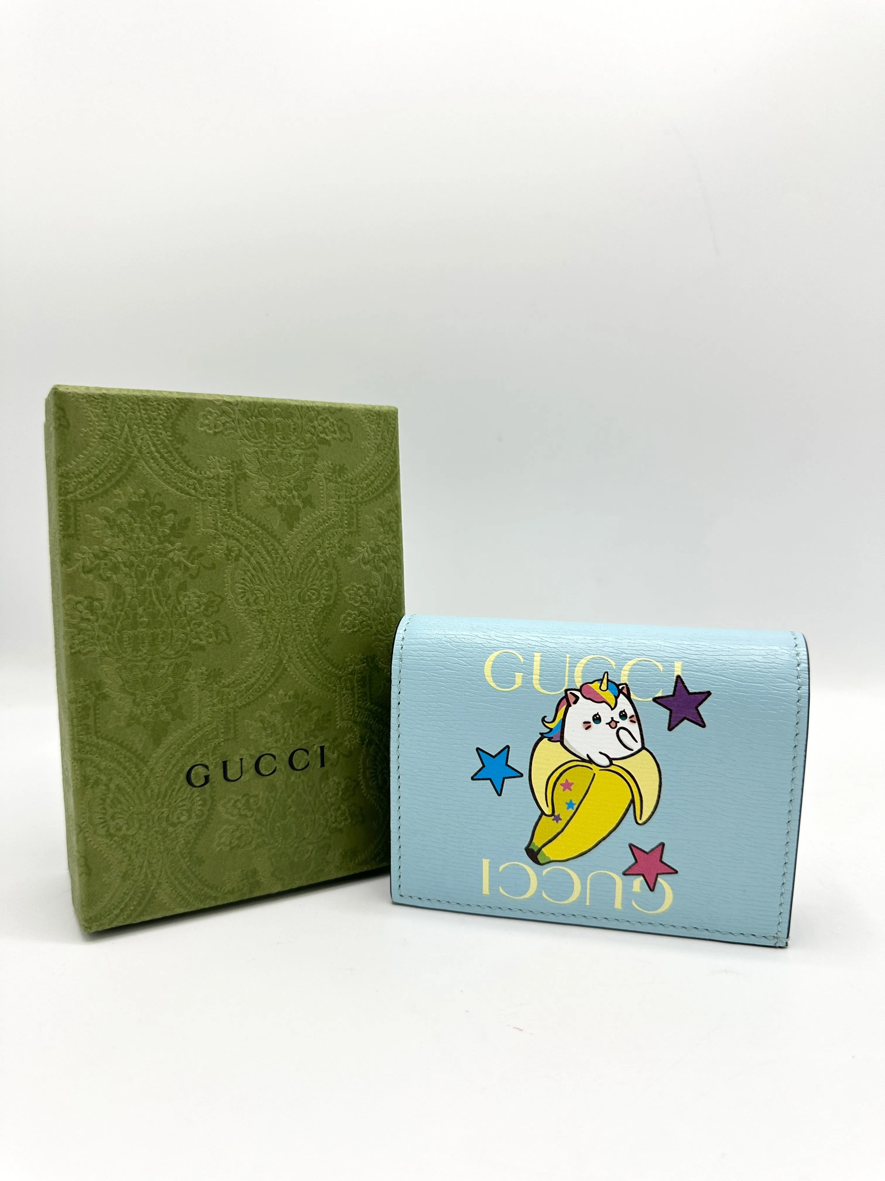 Blue Kittycorn Compact Wallet