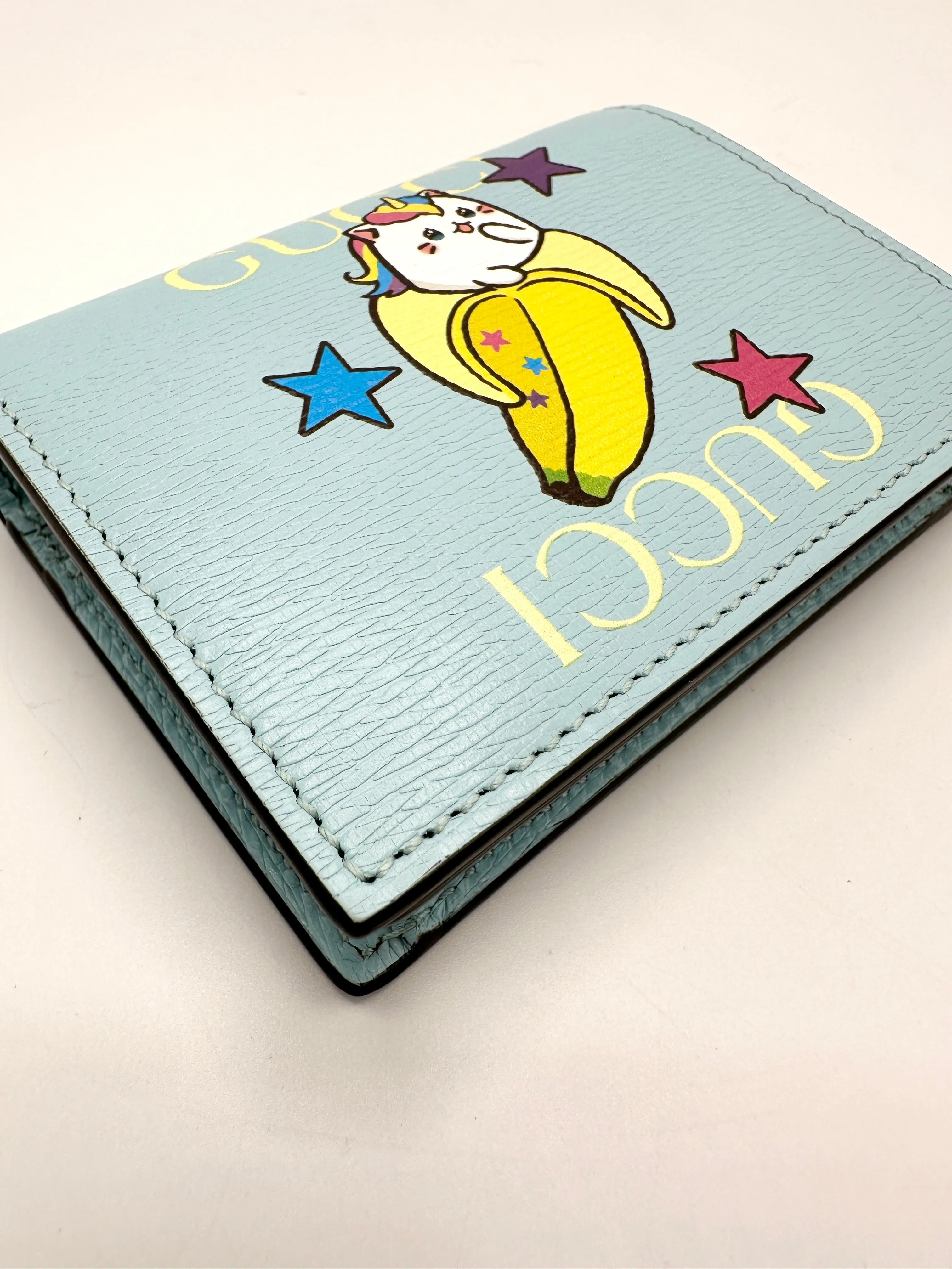 Blue Kittycorn Compact Wallet