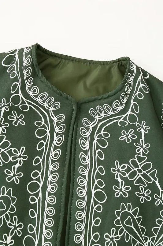 Floral Scroll Hunter Jacket