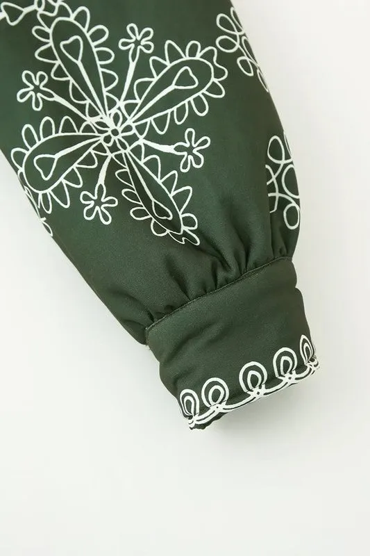 Floral Scroll Hunter Jacket