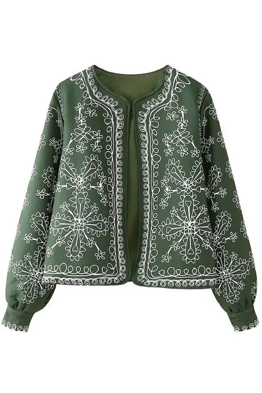 Floral Scroll Hunter Jacket