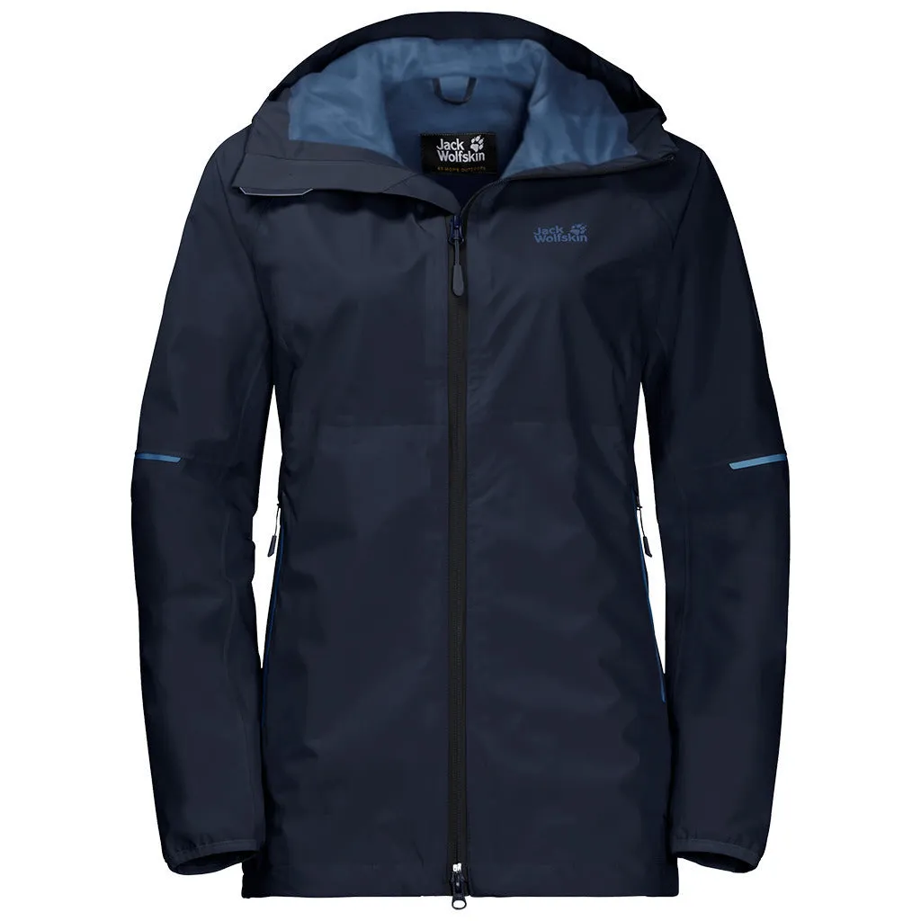 Jack Wolfskin Womens Sierra Pass Ecosphere Jacket Waterproof Windproof Lightweight