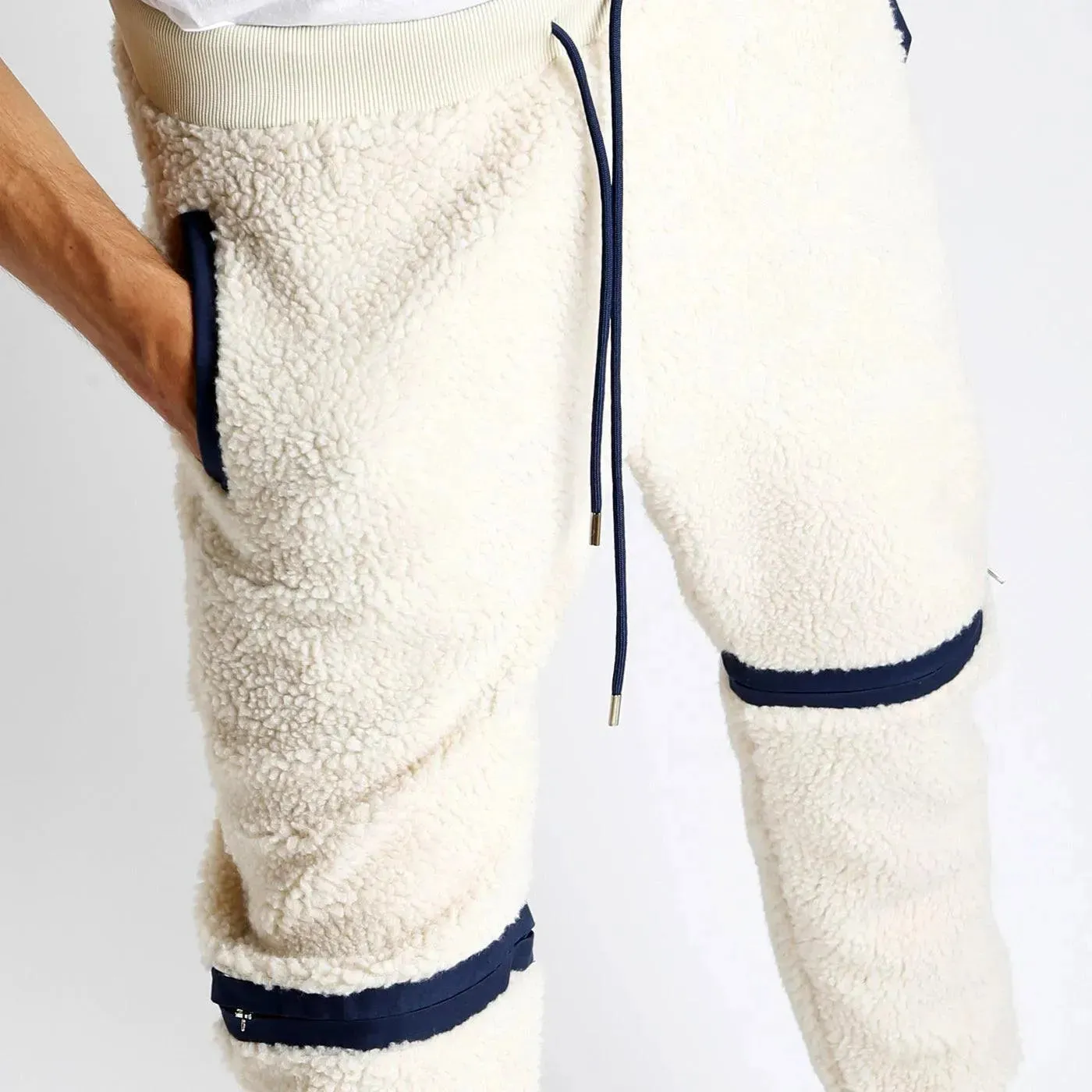 Nats Fleece Zip-Off Trouser - Ivory / Navy