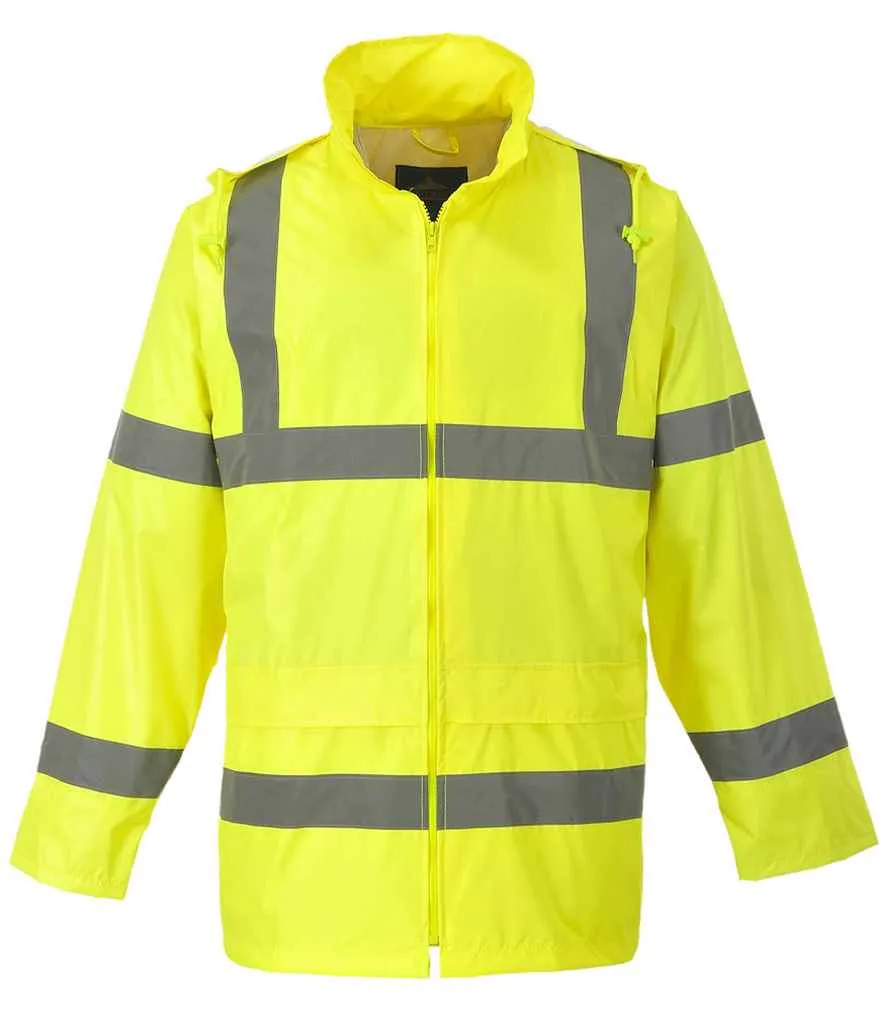 Portwest Hi-Vis Rain Jacket | Yellow