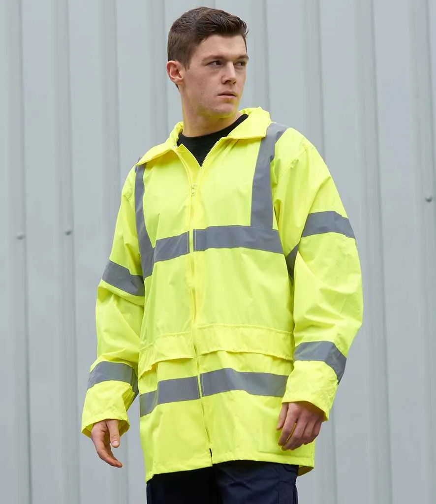 Portwest Hi-Vis Rain Jacket | Yellow