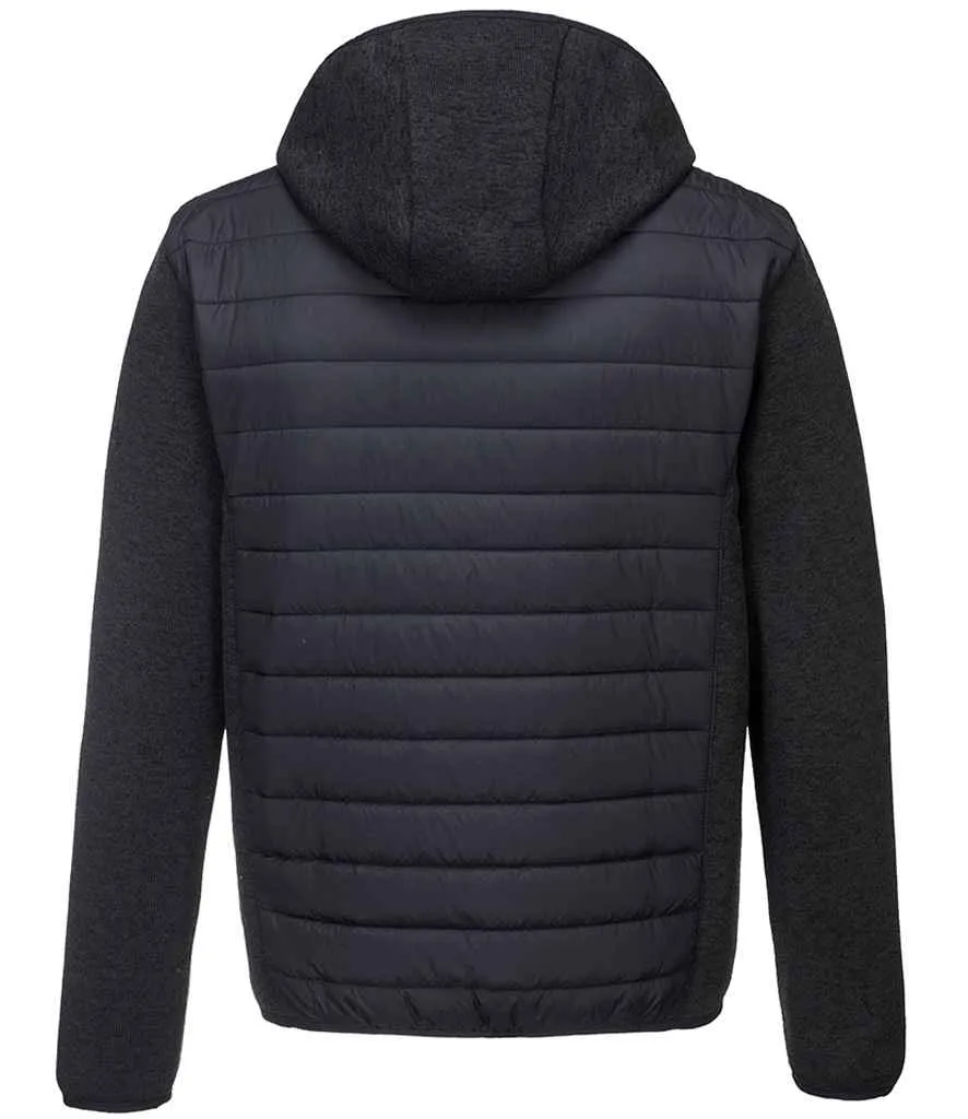 Portwest KX3™ Baffle Padded Jacket | Grey Marl/Black