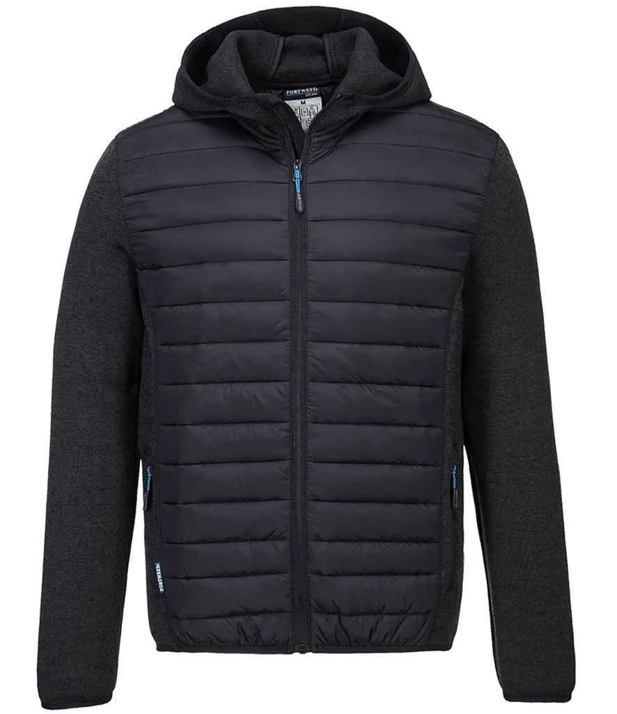 Portwest KX3™ Baffle Padded Jacket | Grey Marl/Black