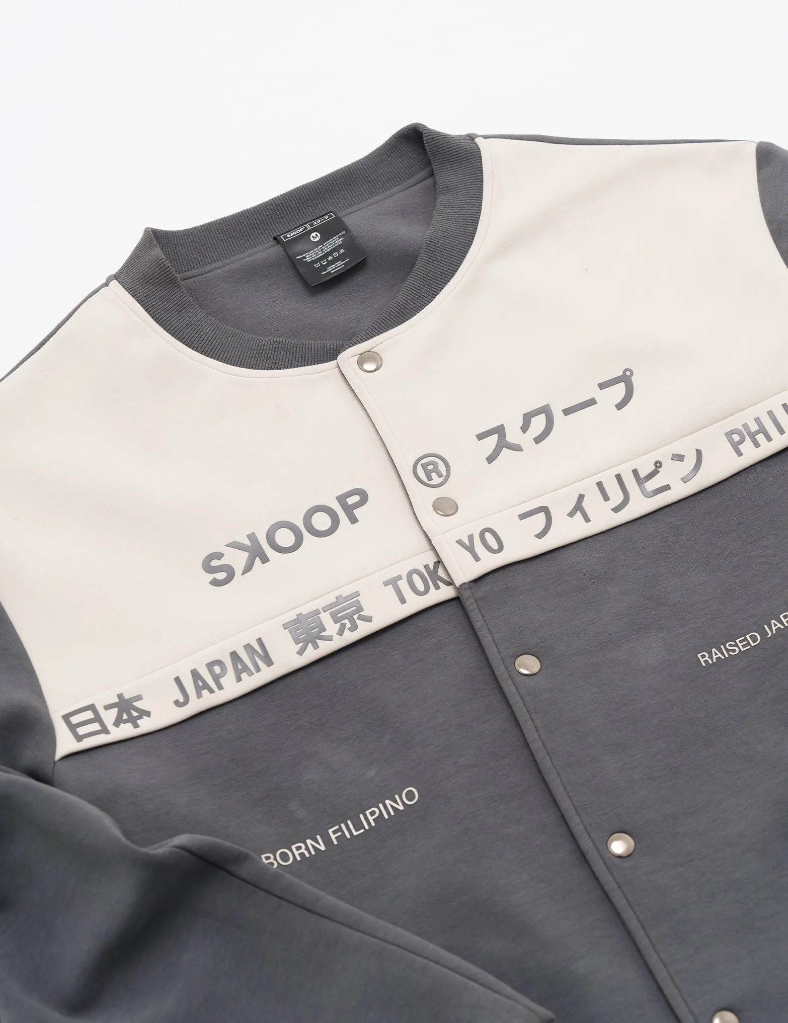 SKOOP® Ryuu Varsity Jacket Warm Cement